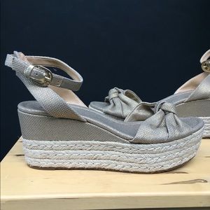 Michael Kors Champagne Gold Espadrille Flatforms